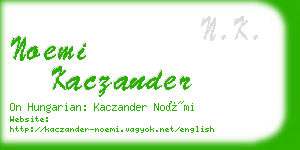 noemi kaczander business card
